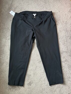 Isabel Maternity Black Dress Pants Straight Leg Career Workwear NWT SIZE XXL